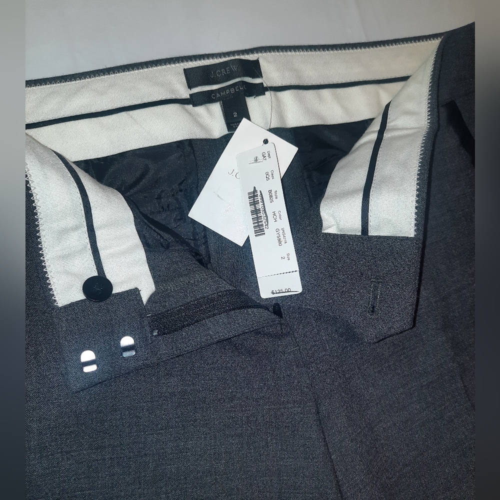 J. Crew | Campbell Tuxedo Dress Pants with Faux Leather Sides Size 2 - Picture 4 of 16